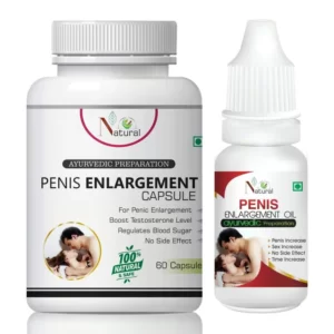 Penis Enlargement Capsules & Penis Enlargement Oil For Sex Power Capsule And Oil For Man Long Time( 60 Capsules + 15 Ml)